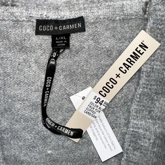 Coco + Carmen Color Block Cardigan Sweater - Picture 3 of 7